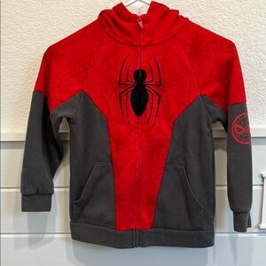 Red and Gray Spider-Man zip up hoodie